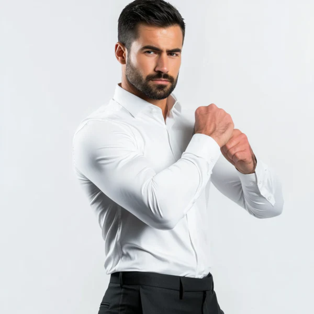 Camisa Sociale Masculine Premium avec Coupe Tailleur