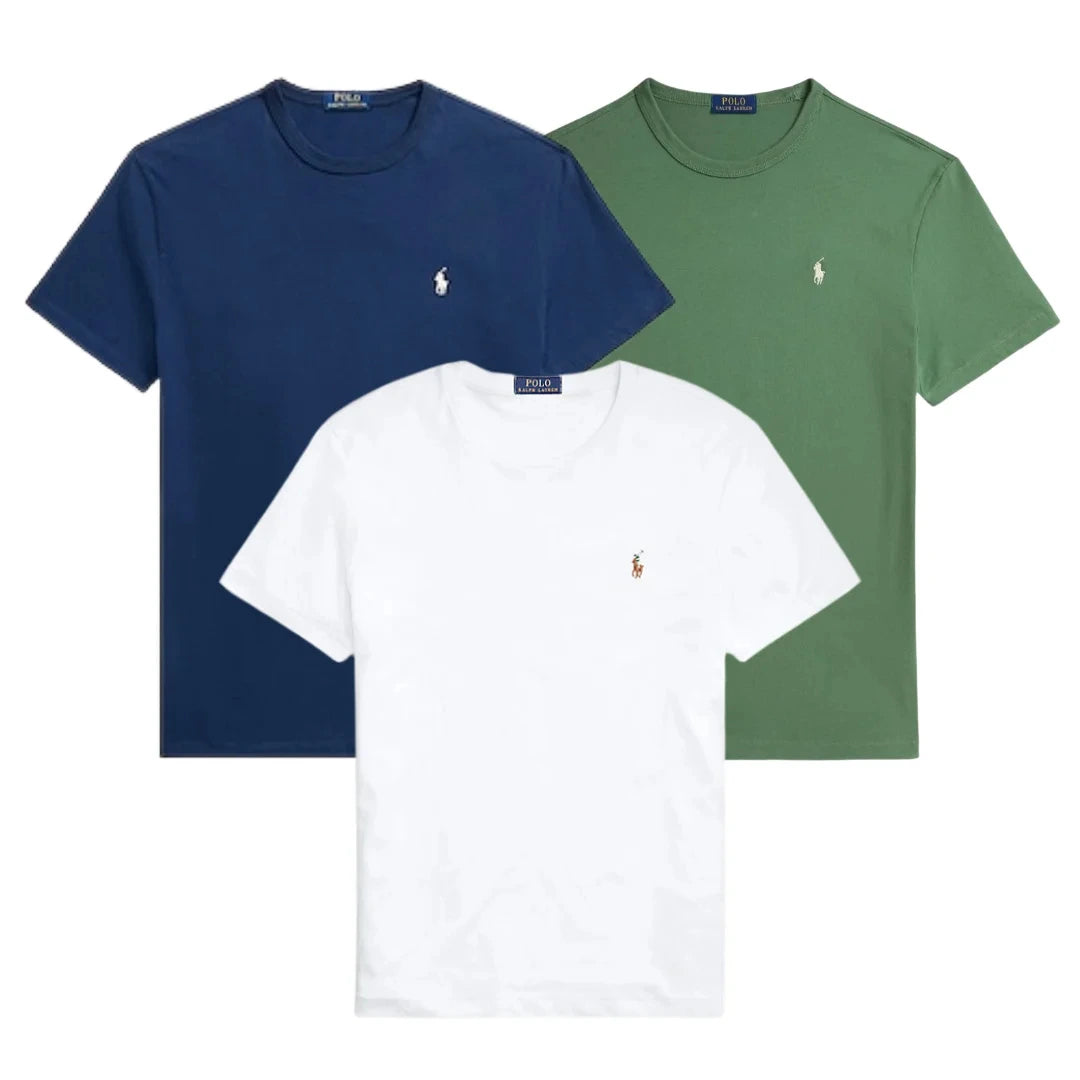 3 PACK – T-SHIRTS EN COTON COUPE SLIM HOMMES