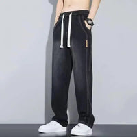 Jean Droit Masculin en Coton Premium - Gris Foncé / M